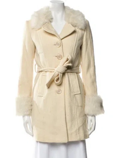 Pre-owned Marvin Richards Faux Fur Coat In Neutral