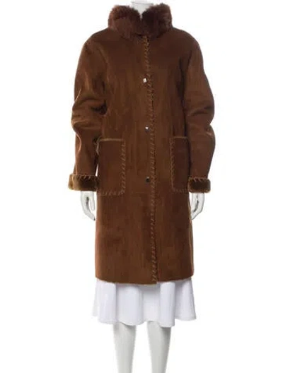 Pre-owned Marvin Richards Fur Coat In Brown