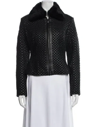 Pre-owned Marvin Richards Leather Biker Jacket In Black