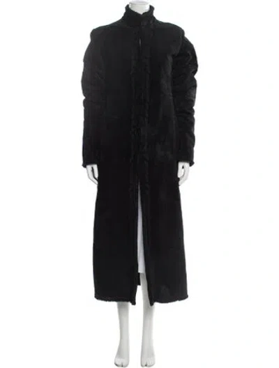 Pre-owned Marvin Richards Leather Coat In Black