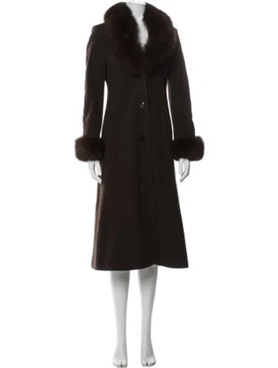 Pre-owned Marvin Richards Wool Coat In Brown