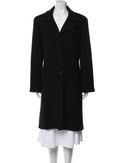 Pre-owned Marvin Richards Wool Faux Fur Coat In Black