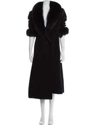 Pre-owned Marvin Richards Wool Fur Coat In Black