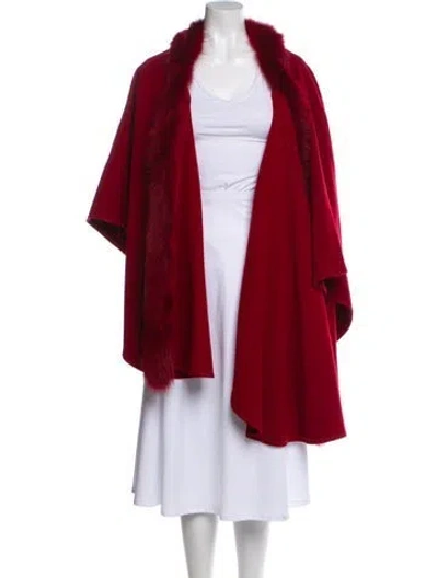 Pre-owned Marvin Richards Wool Fur Coat In Red