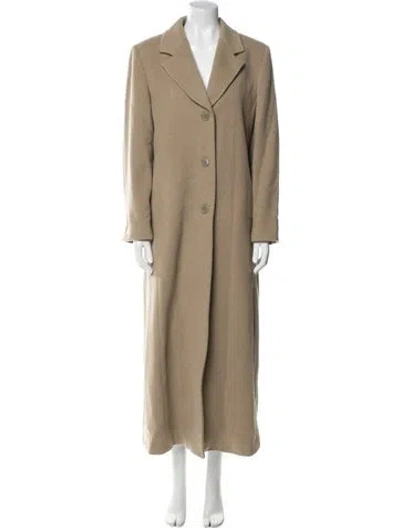 Pre-owned Marvin Richards Wool Trench Coat In Neutral