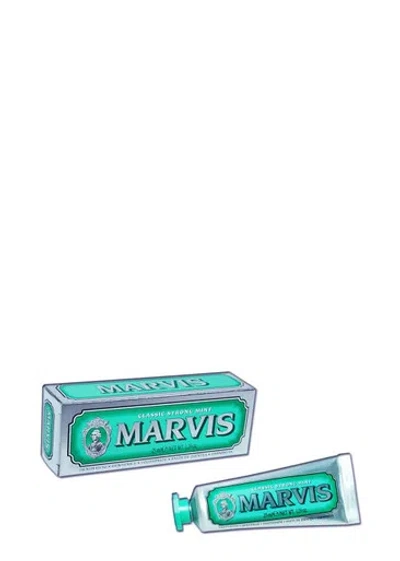 Marvis Classic Strong Mint Travel Toothpaste 25ml In White