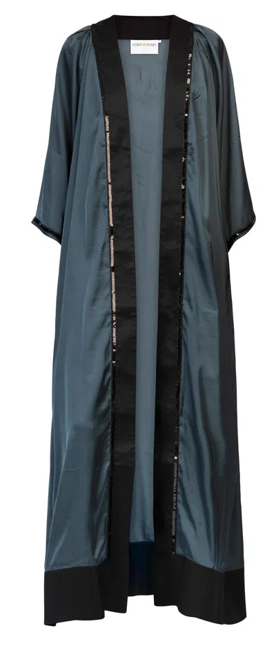 Mary&mary Women's Blue / Black The Midnight Ocean Kimono