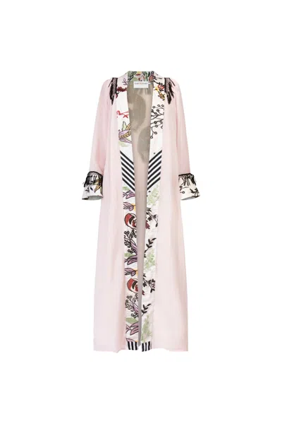 Mary&mary Women's Pink / Purple Pink Panther Maxi Kimono