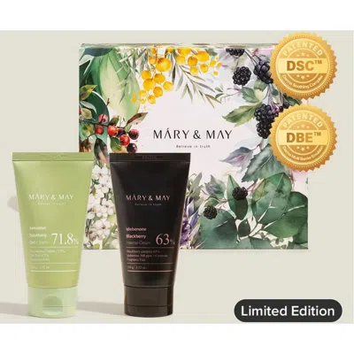 Mary&may Unisex Soothing Gel Cream + Idebenone Blackberry Cream 3.38oz Gift Set 8809670682668