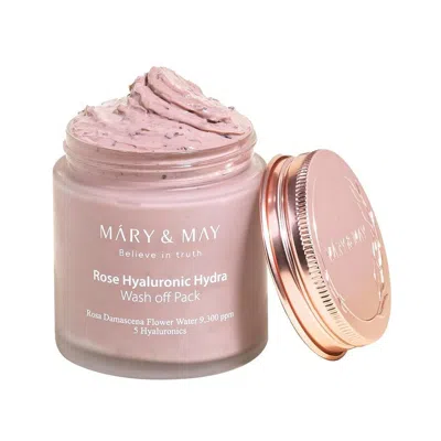 Mary&may Unisex Vegan Rose Hyaluronic Hydra Wash Off Pack 4.41 oz Masks & Peels 8809670681586