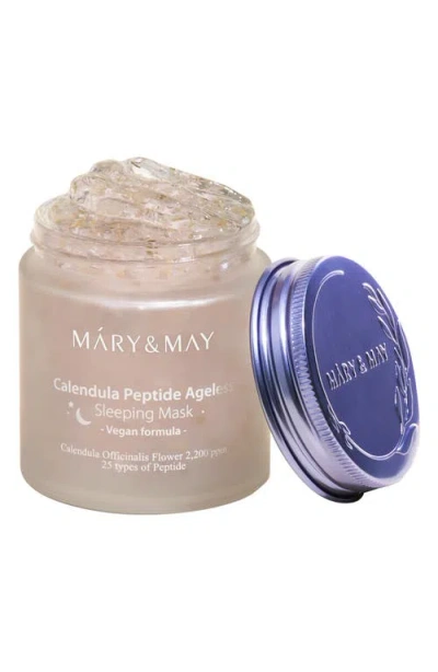 Mary&may Vegan Calendula Peptide Ageless Sleeping Mask In Transparent
