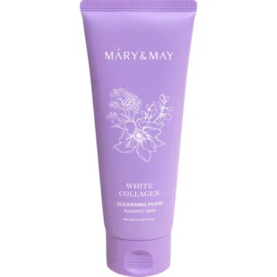 Mary&may White Collagen Cleansing Foam In Transparent