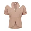 Mary Dickow Women's Brown Mathilde Top-rosy Latte In Brown