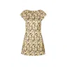 Mary Dickow Women's Brown / Neutrals / Yellow Lily Dress Mini In Multi