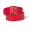 Mary Dickow Women's Red Leather Belt In Red