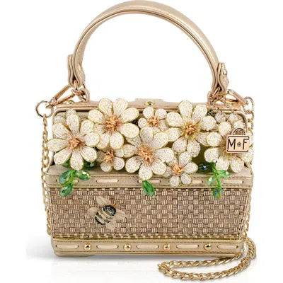 Mary Frances Accessories Basket Of Sunshine Top Handle Handbag In Gold