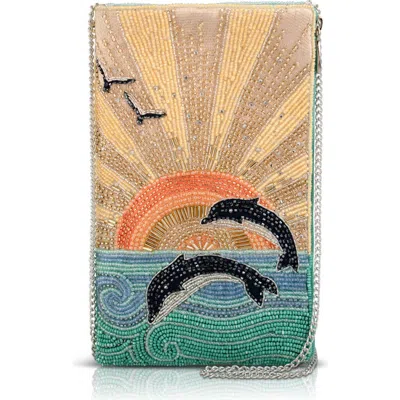 Mary Frances Accessories Flip For Joy Crossbody Phone Bag In Blue