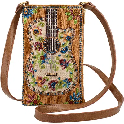 Mary Frances Accessories Garden Groove Crossbody Phone Bag In Brown