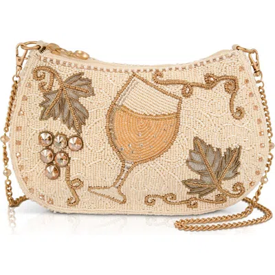 Mary Frances Accessories Grape Escape Crossbody Handbag In White