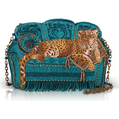 Mary Frances Accessories Lazy Leopard Handbag In Blue