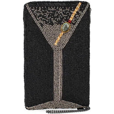 Mary Frances Accessories Make It Dirty Crossbody Phone Bag In Black