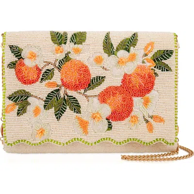Mary Frances Accessories Sun Kissed Crossbody Handbag In White