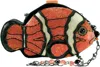 Mary Frances Clowning Around Fish Purse Hand Bag In Coral
