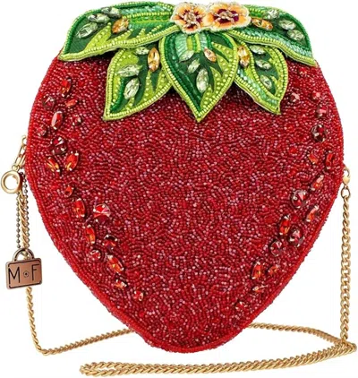 Mary Frances Women's Berry Sweet Crossbody Strawberry Handbag In Red