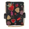 Mary Frances Women's Make Me Up Crossbody Mini Handbag In Black Multi In Multi