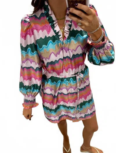Mary George Abstract Harper Dress In Multi