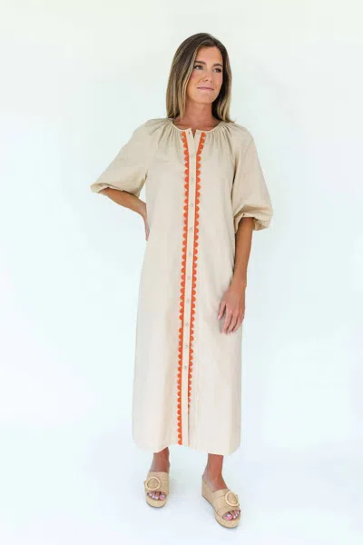 Mary George Hampton Dress In Tan In Neutral