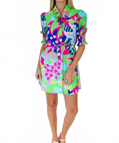 Mary George Harper Mini Dress In Paradise Punch In Multi