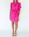 Mary George Harper Mini Dress In Fandango Pink