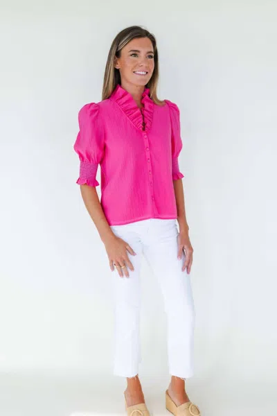 Mary George Harper Top In Fandango Pink
