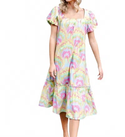Mary George Mallory Dress In Scallop In Multi
