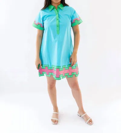 Mary George Mary Dress In Clear Tides Colorblock In Multi