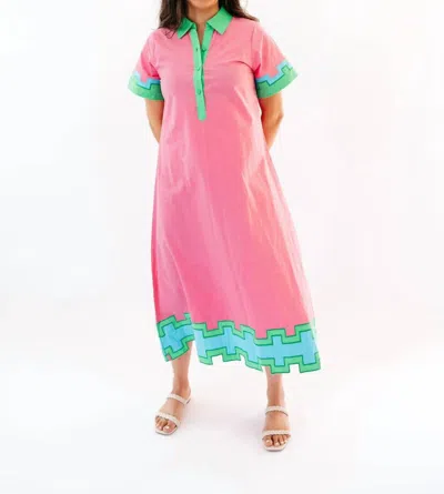 Mary George Mary Dress In Pink Drink Colorblock