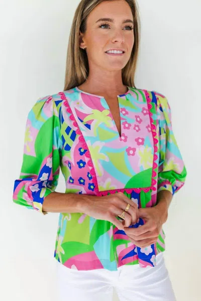 Mary George Stella Top In Paradise Punch In Multi