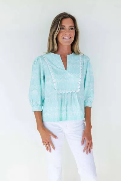 Mary George Stella Top In Worth Palm In Blue