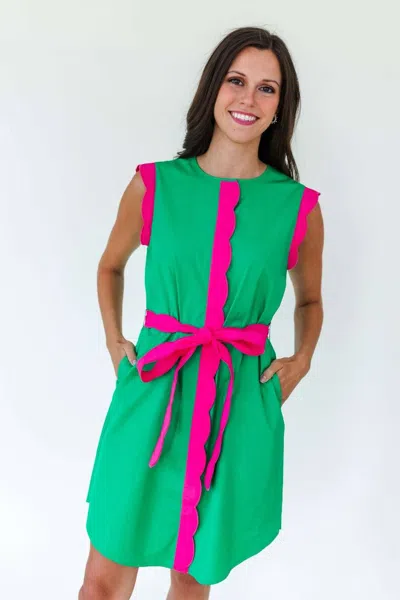 Mary George Vivian Dress In Bright Green