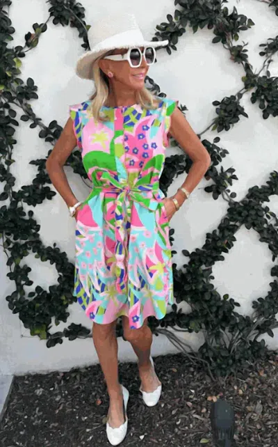 Mary George Vivian Dress In Paradise Punch In Multi