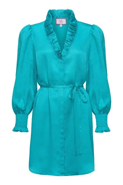 Mary George Women's Harper Long Sleeve Dress In Bluebird