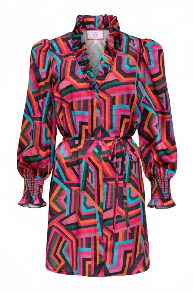 Mary George Geometric Harper Dress In Multi