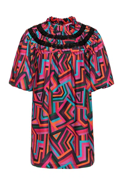 Mary George Women's Sarah Dress In Greenridge Geometric In Pink