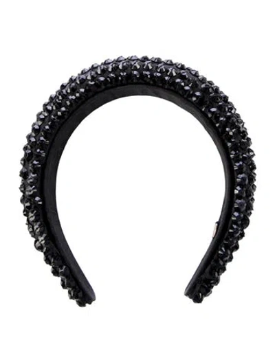 Pre-owned Mary Jane Claverol Women's Black Maryjane Claverol Sequin Embellished Headband