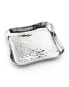 Mary Jurek Blossom Free Form Square Tray In Stainless Steel
