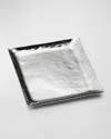 Mary Jurek Mesa 15" Square Serving Tray In Silver
