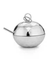 Mary Jurek Opus Sugar Bowl With Double Loop Lid & Spoon In Stainless Steel