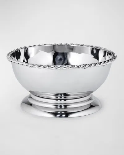 Mary Jurek Paloma Footed Bowl With Braid In Silver