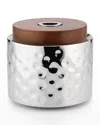 Mary Jurek Sierra Ice Bucket With Wood Lid In Stainless Steel